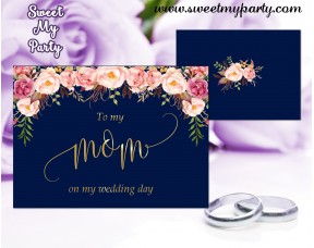 To my mom on my wedding day card, (055w)